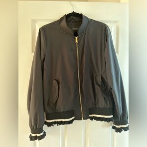 Womens SCOTCH & SODA Black Alpine Clash Lightweight Bomber Jacket, size M